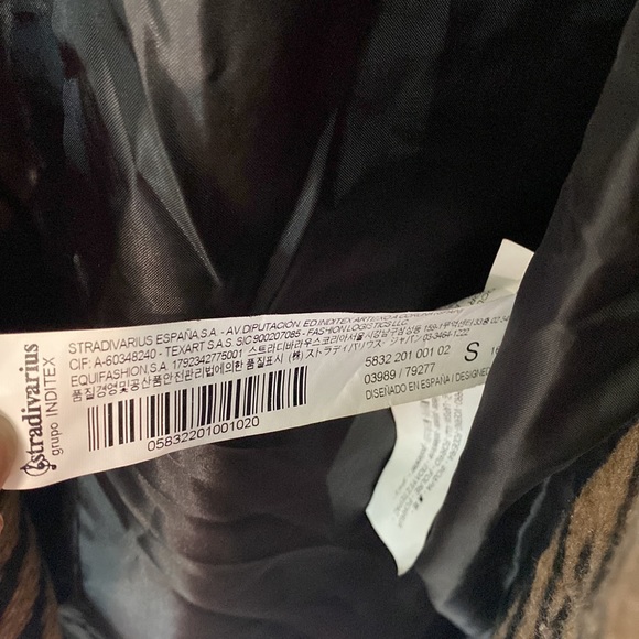 Stradivarius Brown Zebra Print Coat - Picture 11 of 15